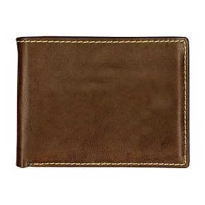 Andrew Philips® Leather Contrast Stitch Billfold Wallet
