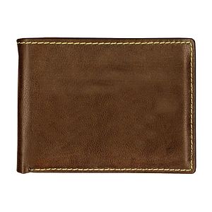Andrew Philips® Leather Contrast Stitch Billfold Wallet