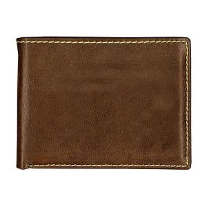 Andrew Philips® Leather Contrast Stitch Billfold Wallet