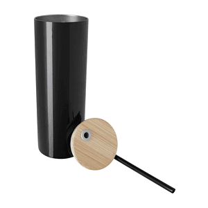 Good Value™ Double-Wall Stainless Steel Tumbler with Bamboo Lid and Straw - 20 oz.