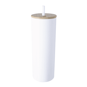 Good Value™ Double-Wall Stainless Steel Tumbler with Bamboo Lid and Straw - 20 oz.