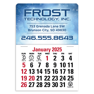 Press-N-Stick Full-Color Header Standard Calendar