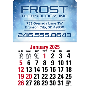 Press-N-Stick Full-Color Header Standard Calendar