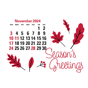 Press-N-Stick Full-Color Header Standard Calendar