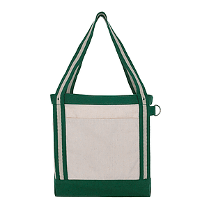 V Natural Striped Recycled Cotton Boat Bag