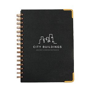 Good Value™ Woven Paper Hardback With Metal Accents Notebook