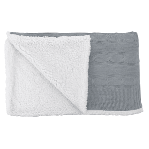 Cable Knit Sherpa Blanket