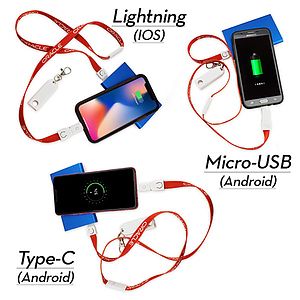 3-in-1 Dual SIDED Lanyard Cable