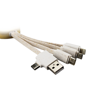 Dual Type-C Bamboo Charging Cable