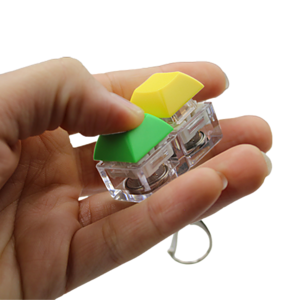 Two Keycap Fidget Keychain