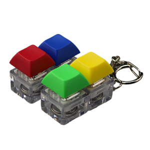 Two Keycap Fidget Keychain