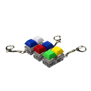 Two Keycap Fidget Keychain