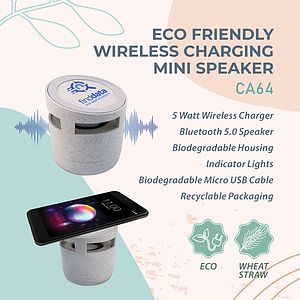 Eco-Friendly Wireless Charging Mini Speaker