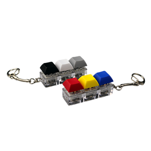 Three Keycap Fidget Keychain