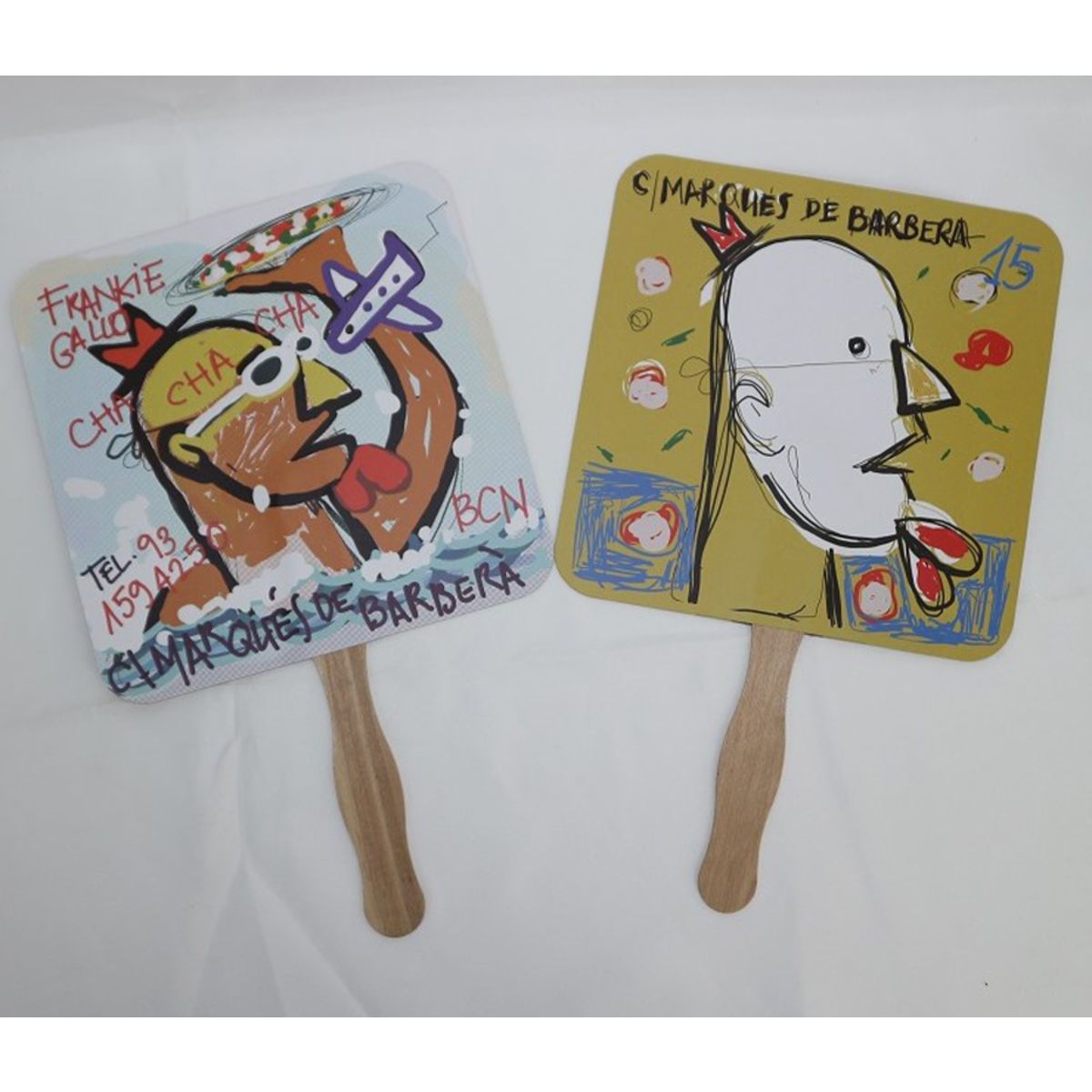 Rounded Square Shape Single Hand Fan