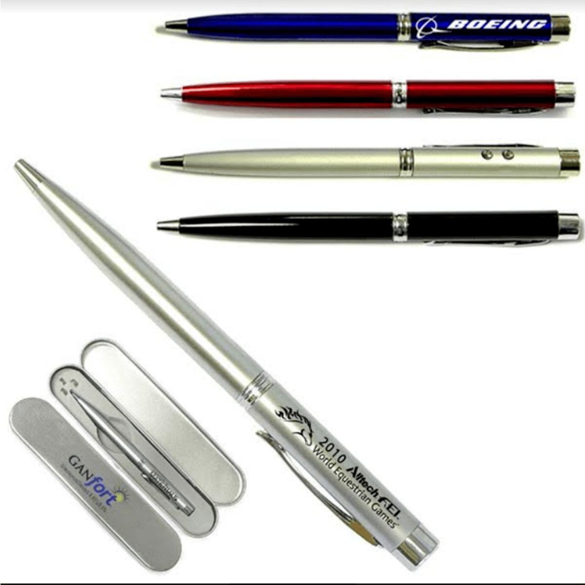 3-In-1 Ballpoint Pen with Laser Pointer & LED Flashlight