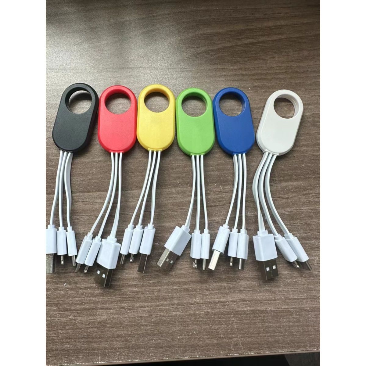 3-in-1 Cell Phone Charging Cable with Type C Adapter and Carabiner Type Spring Clip