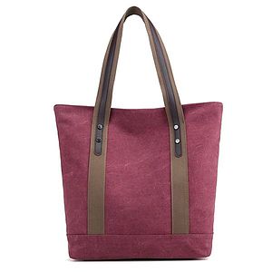 Vintage Women Handle Tote Bag Canvas