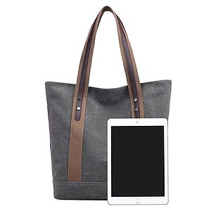 Vintage Women Handle Tote Bag Canvas