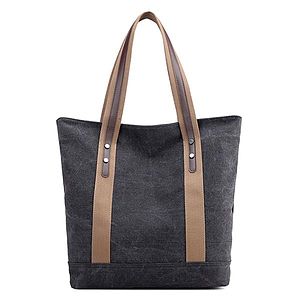 Vintage Women Handle Tote Bag Canvas