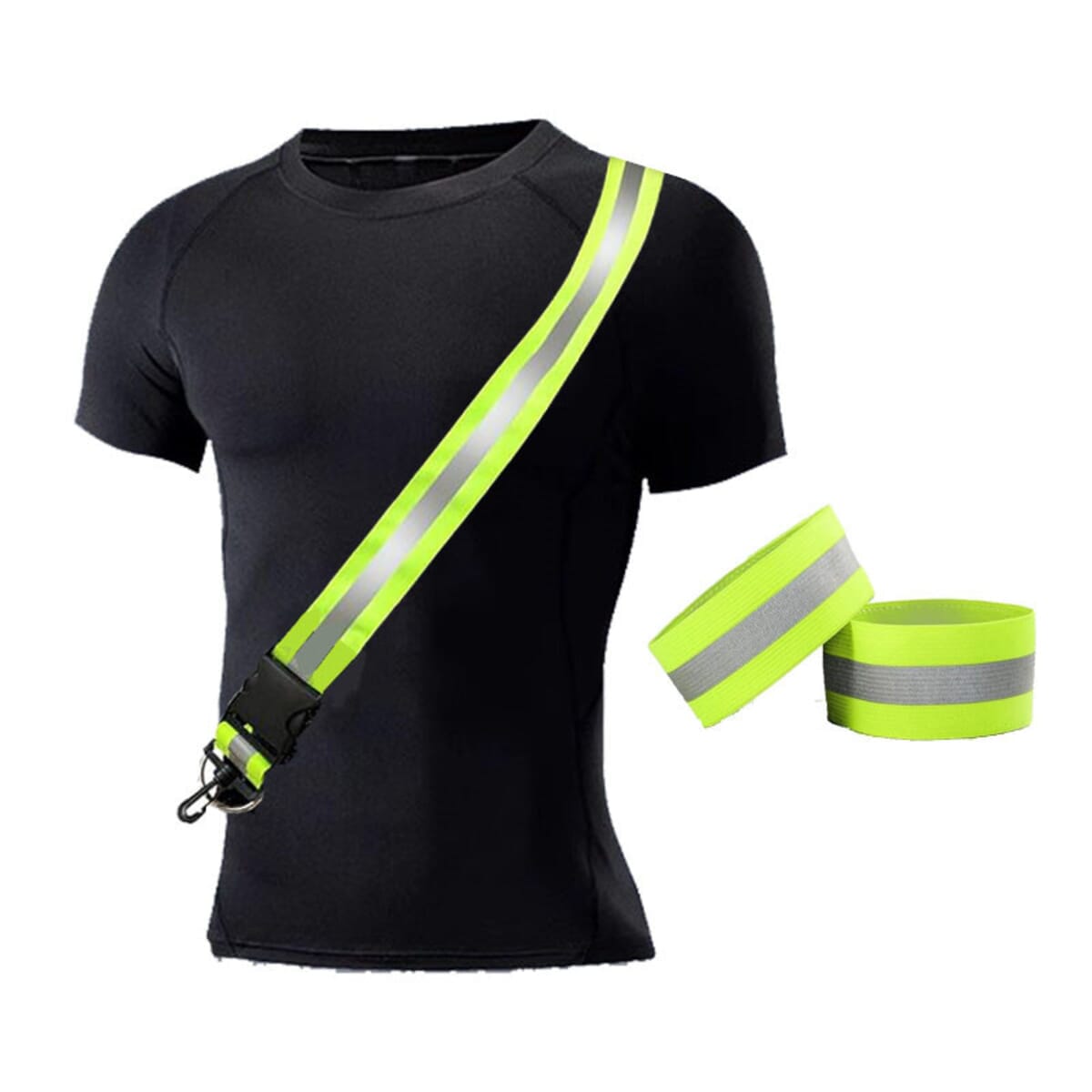 Reflective Safety Shoulder and Arm Straps Set