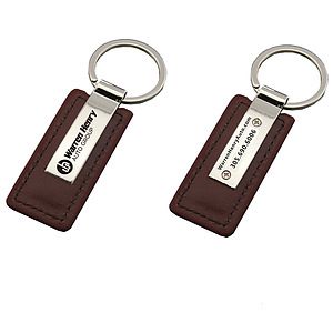 Metal & Leather Keychain
