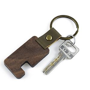Bamboo Phone Holder Keychain