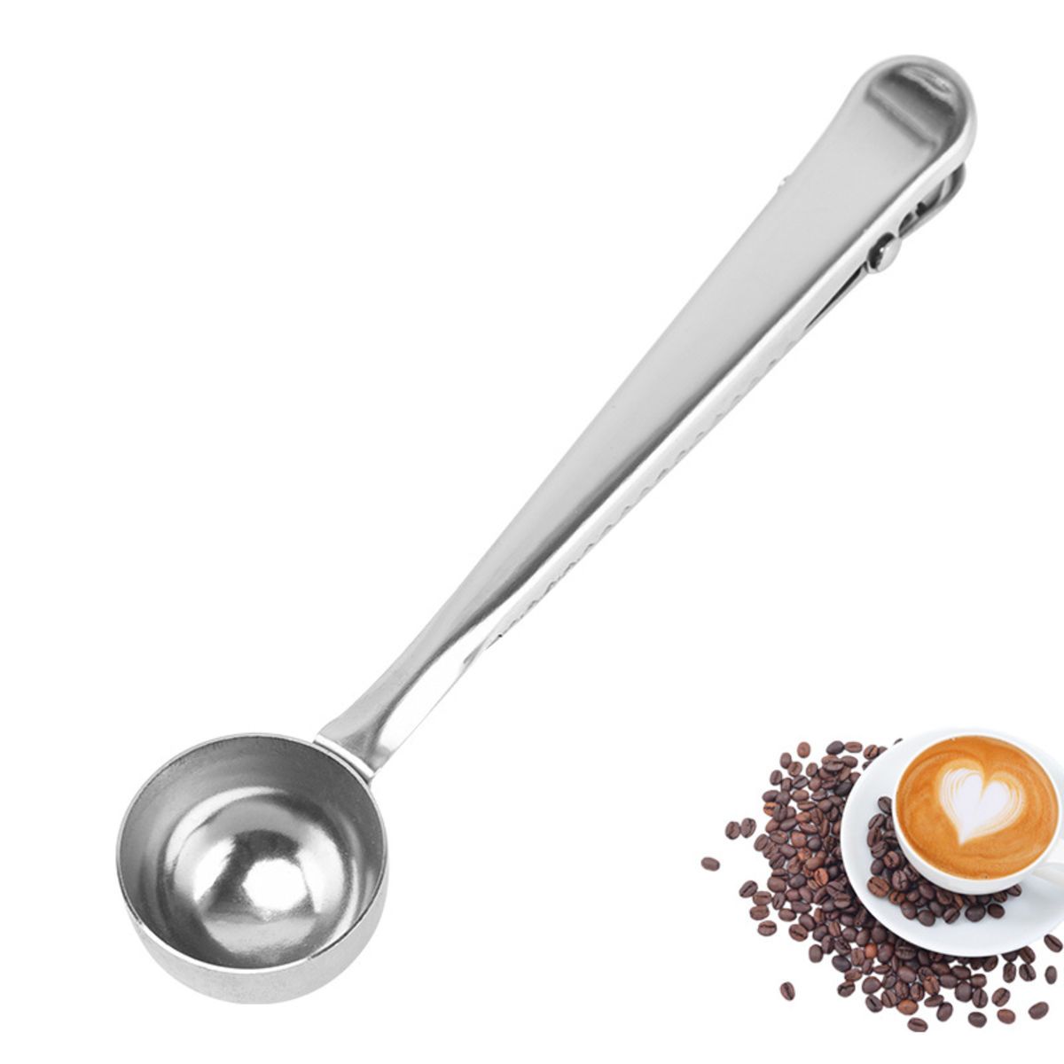 430 Stainless Coffee Scoop w/ clip