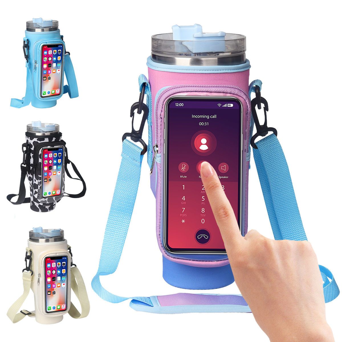Neoprene Bottle Sleeve with Strap