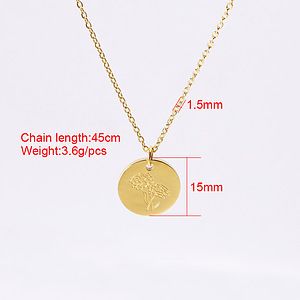Birth Flower Necklace