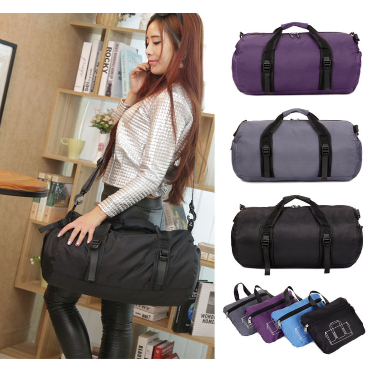 Large Duffle Travel Gym Luggage Weekender Overnight Bags