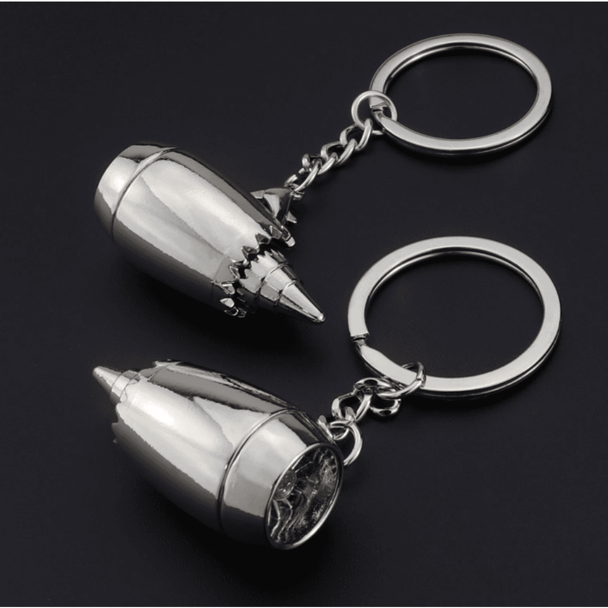 Aircraft Engine Metal Keychain