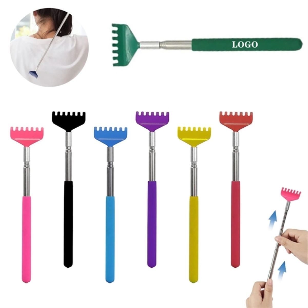 Retractable Hand Grip Back Scratcher