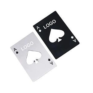 Poker Shaped Credit Card Size Stainless Steel Bottle Opener