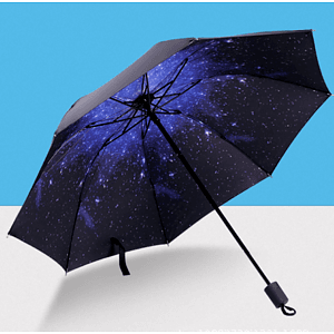 Starry Sky Three Fold Umbrella