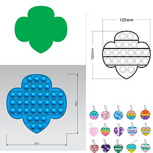 Push Pop Bubble Fidget Keychain