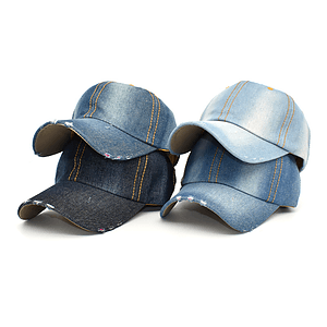 Distressed Washed Vintage Ballcap With Contrast Stitching