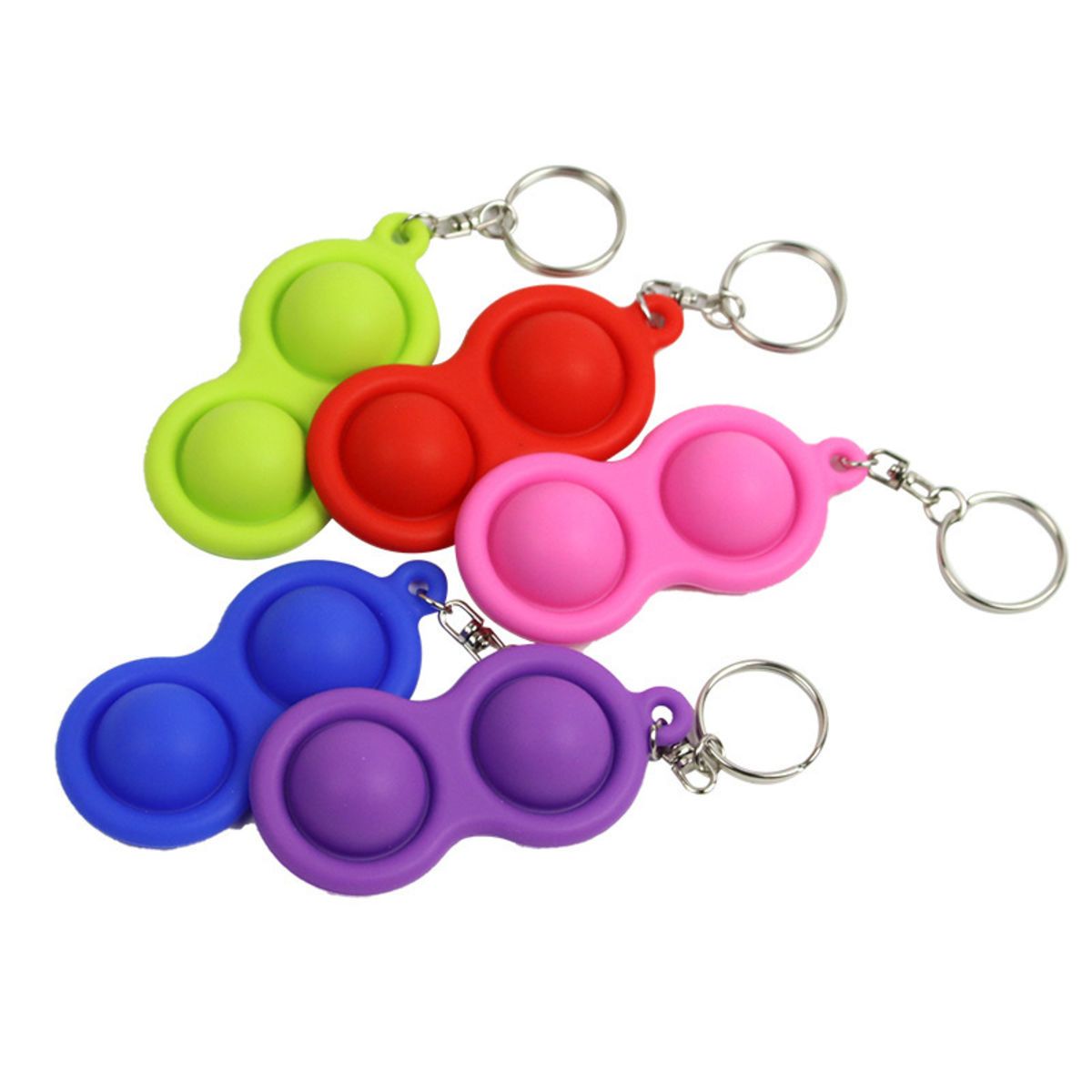 Bubbles Push Silicone Keychain