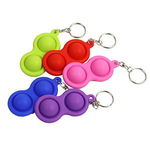 Bubbles Push Silicone Keychain