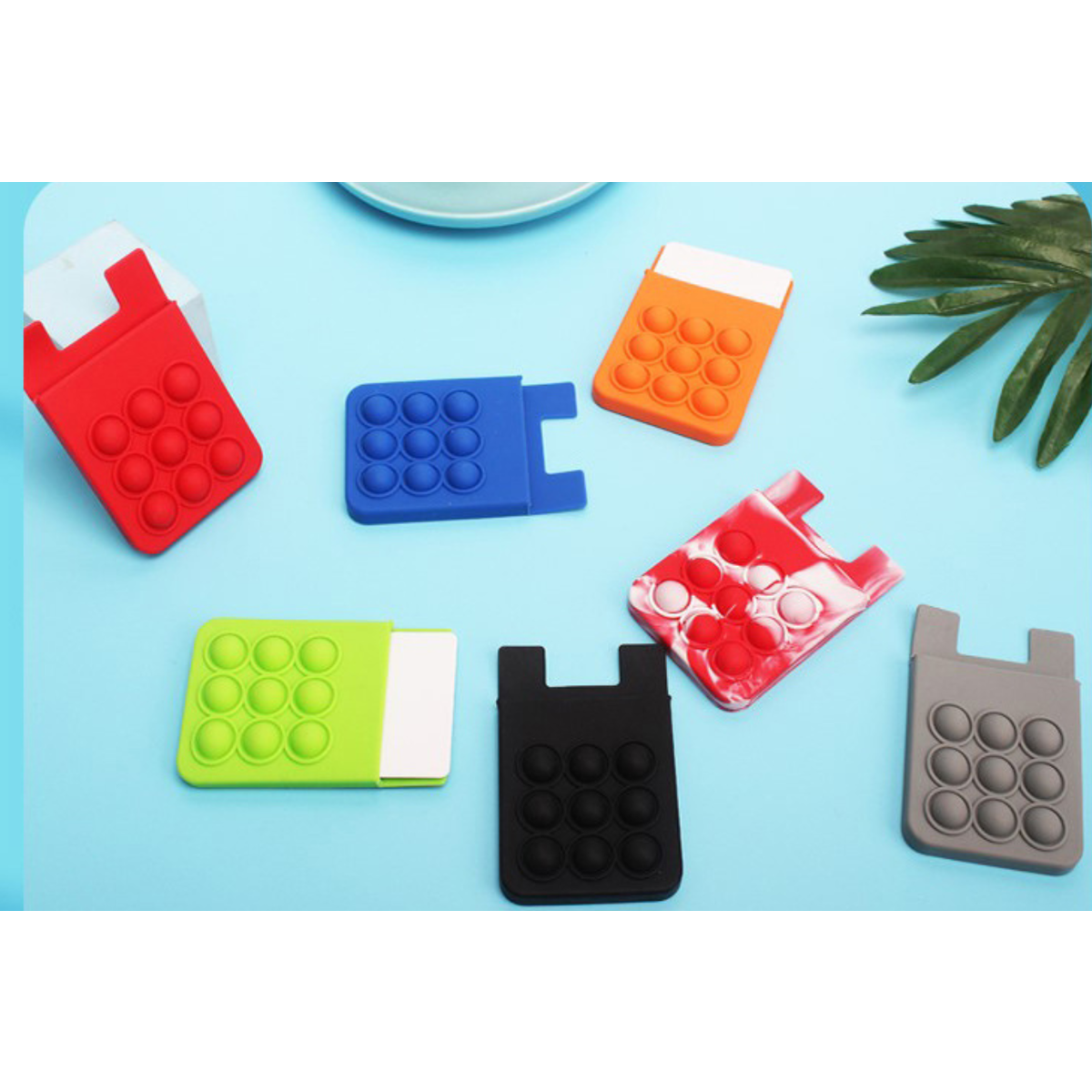 Silicone Push Bubble Phone Wallet