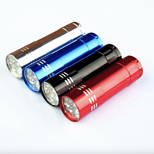 Aluminum 9 LED Flashlight with Carry Strap