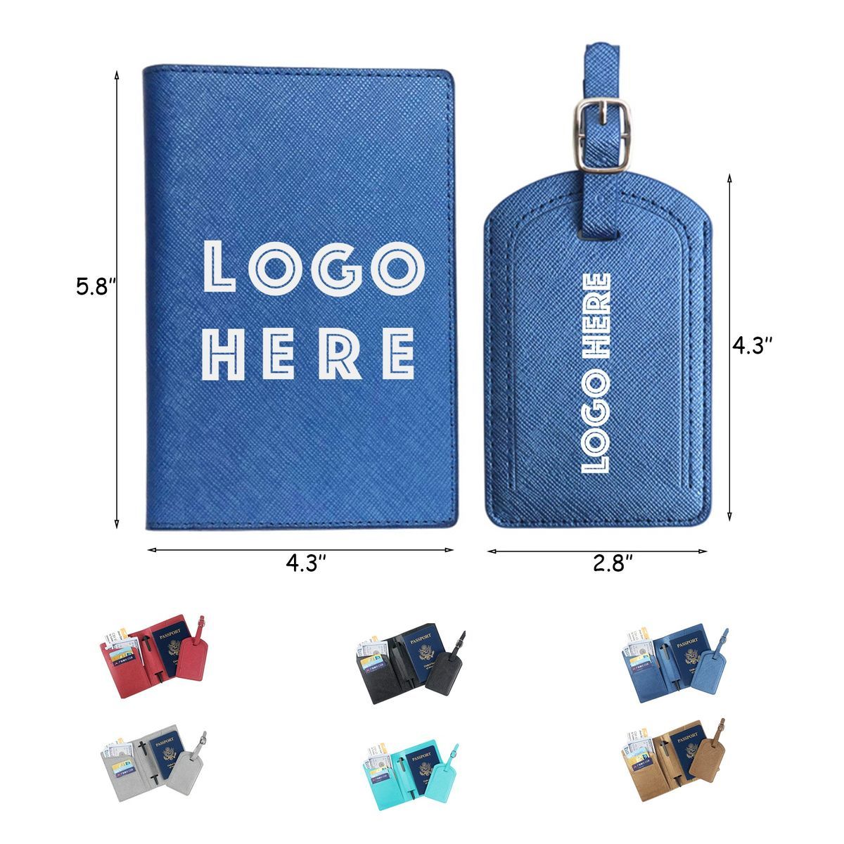 Luggage Tag and Passport Holder Set