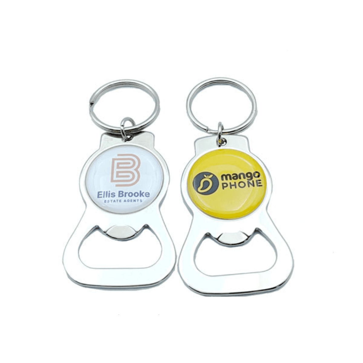 Metal Round Bottle Opener Keychain