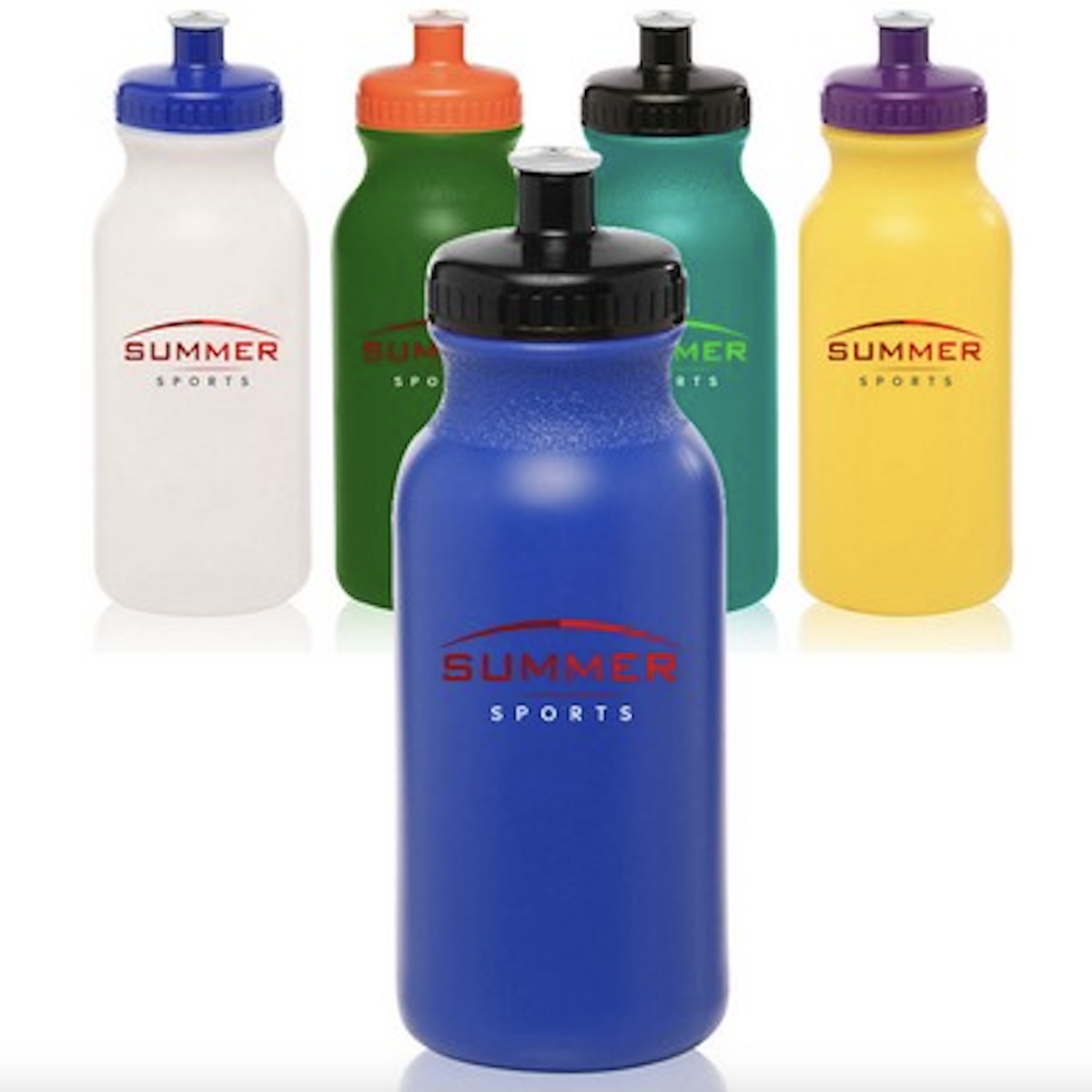 24 oz-Water Bottles with Push Cap