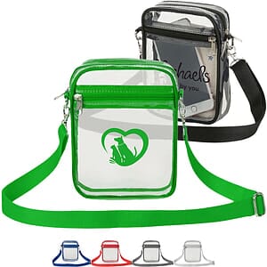 Clear PVC Crossbody Stadium Bag
