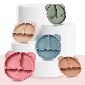 Silicone Little Bear Baby Food Plate