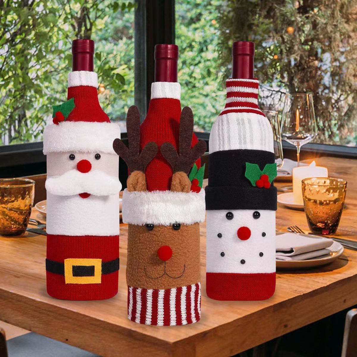 Christmas Theme Wine Holder Bag