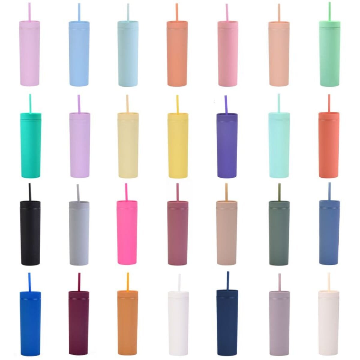 Double Layer Plastic Straight Cup