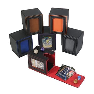 PU Leather Card Storage Boxes for Games