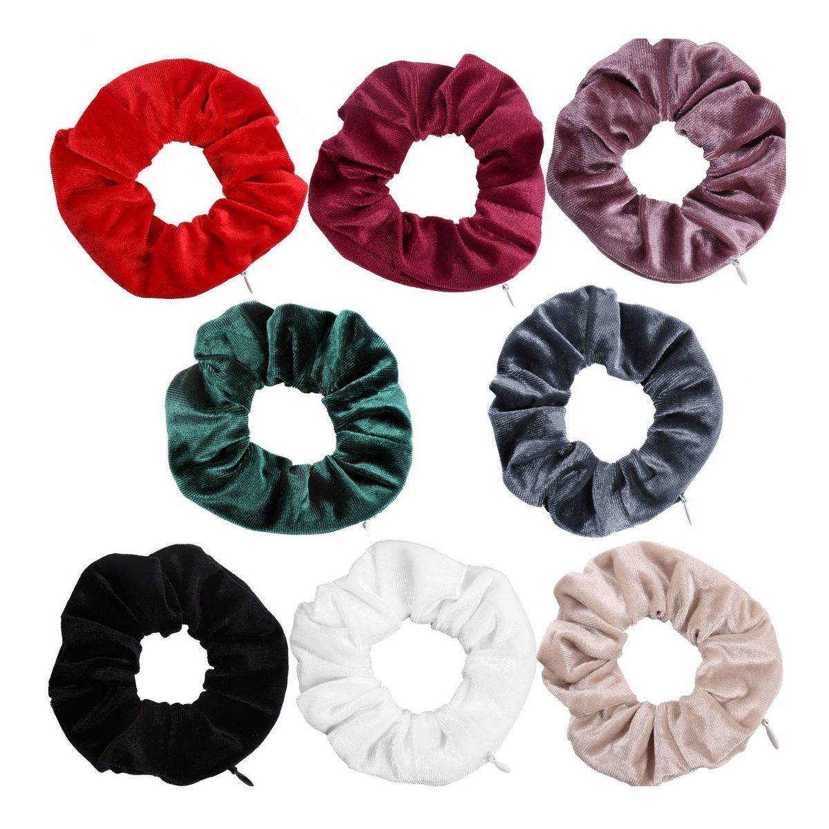 Hidden Pocket Scrunchies with Zipper Pouch